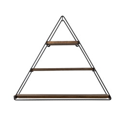 Hanah Home Estantería de Pared Hyacinth | Madera de Abeto y Metal | 60 x 52 x 15 cm